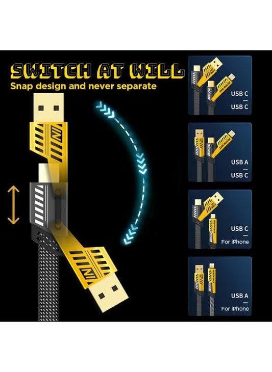 4 in 1 Fast Charging Cable 65W Power All Devices Quickly