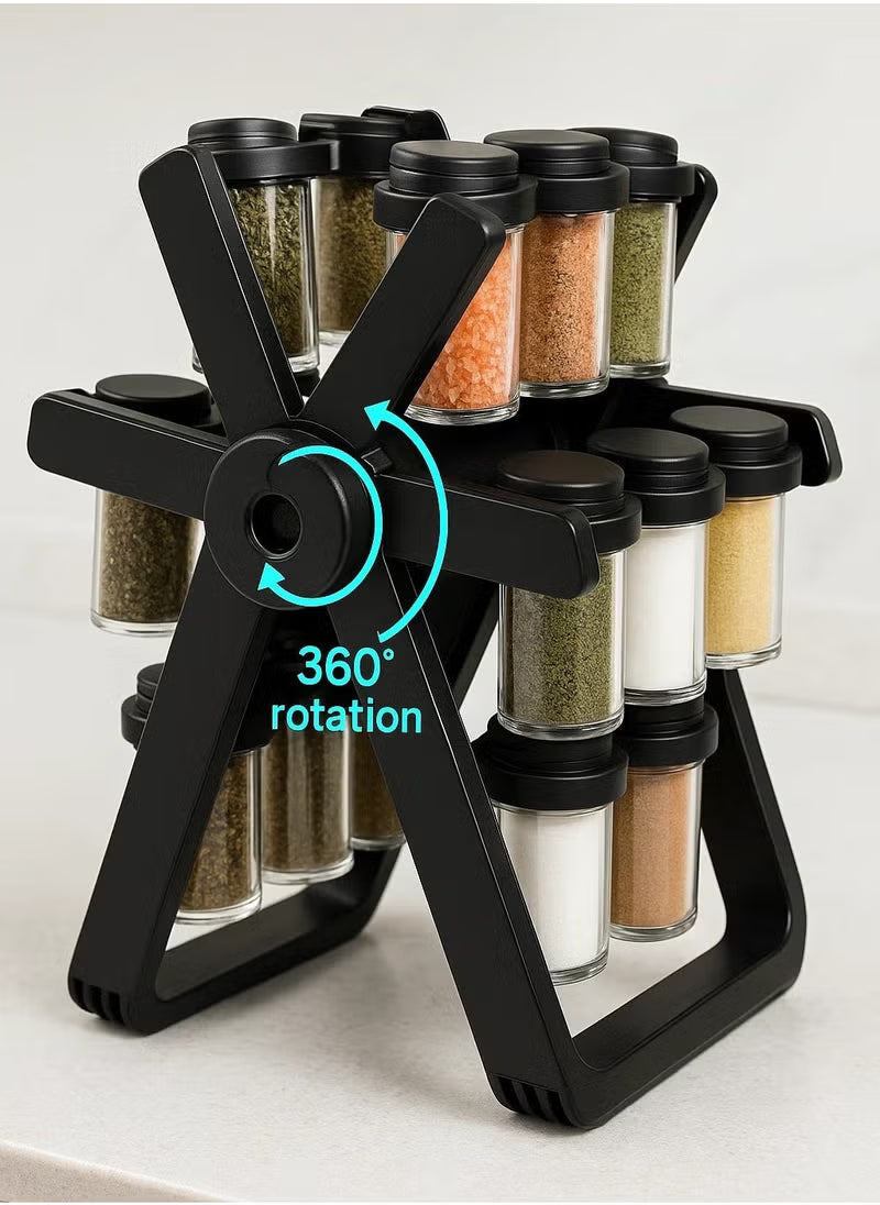 360° Rotating Spice Rack Set Ferris Wheel Design