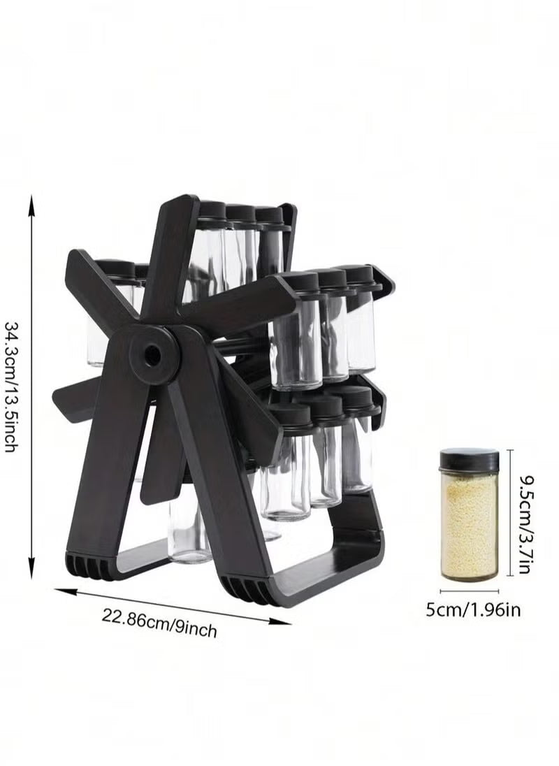 360° Rotating Spice Rack Set Ferris Wheel Design