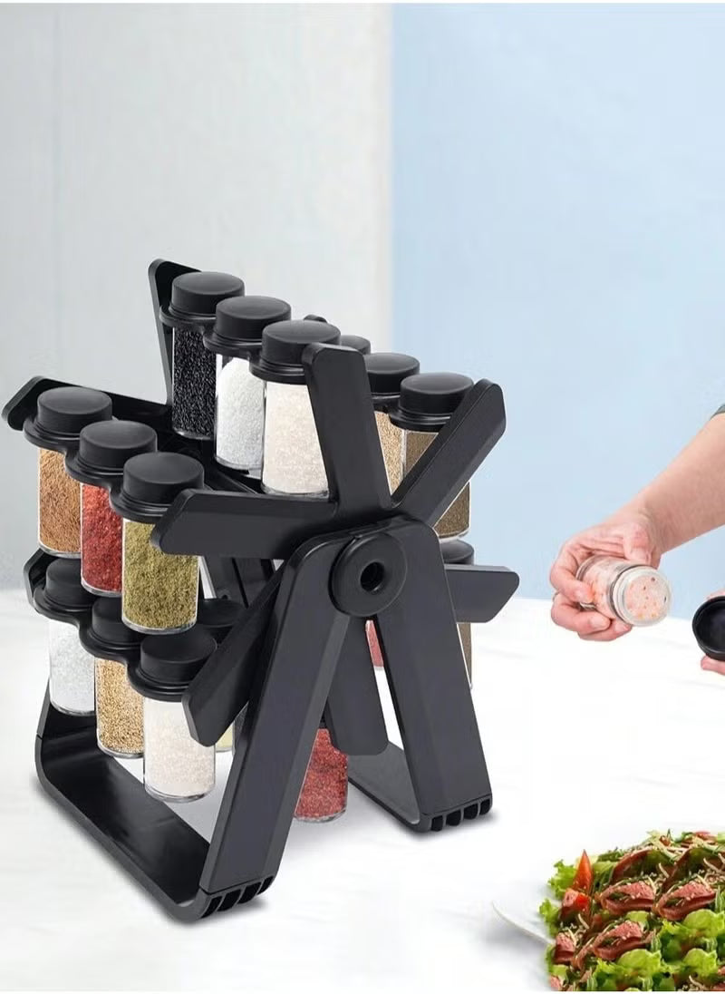 360° Rotating Spice Rack Set Ferris Wheel Design