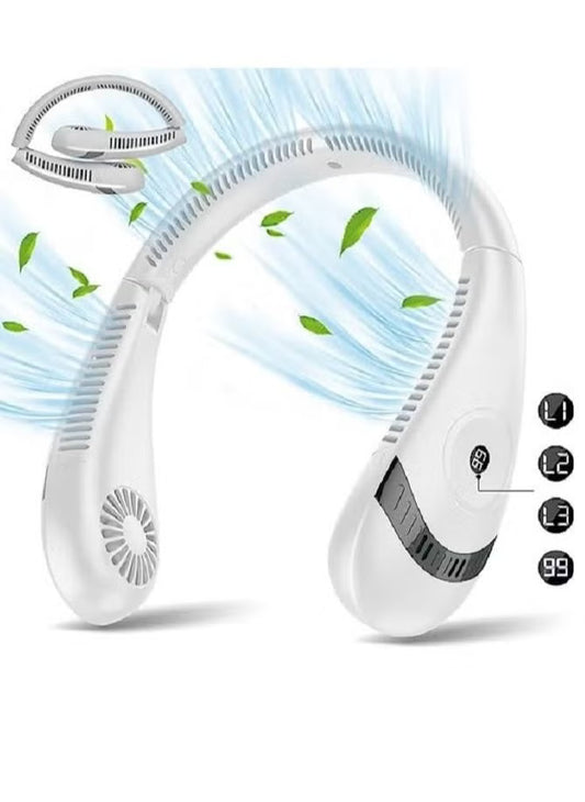 Smart LED Neck Fan Wearable Hands Free Cooling